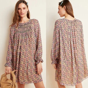 Anthropologie Tanvi Kedia Taliyah Abstract Tunic Dress